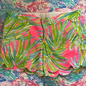 Lilly Pulitzer Tropical Pink and Green Women's Shorts